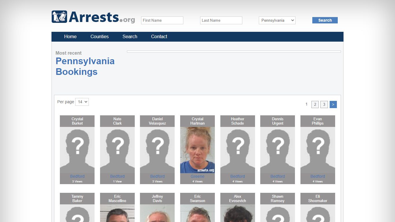 Pennsylvania Arrests and Inmate Search